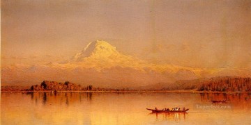  Ford Oil Painting - Mount Rainier Bay of Tacoma scenery Sanford Robinson Gifford